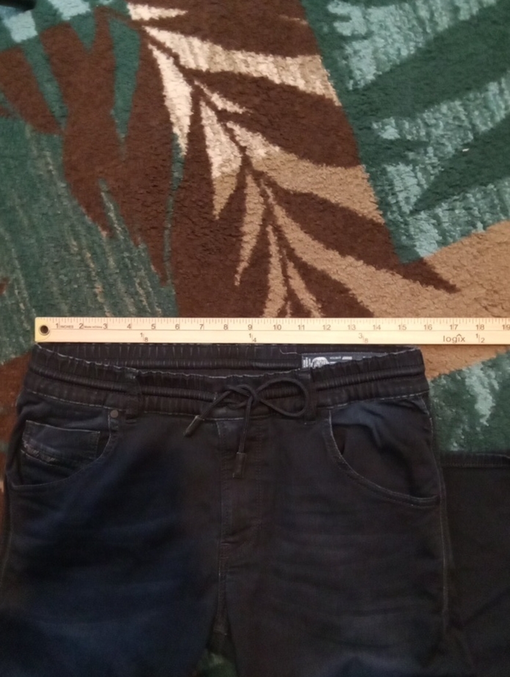 Diesel KraileybR-NE Womens Jogger Skinny Leather Trim Pull On Stretchy Size 29 - Picture 10 of 14